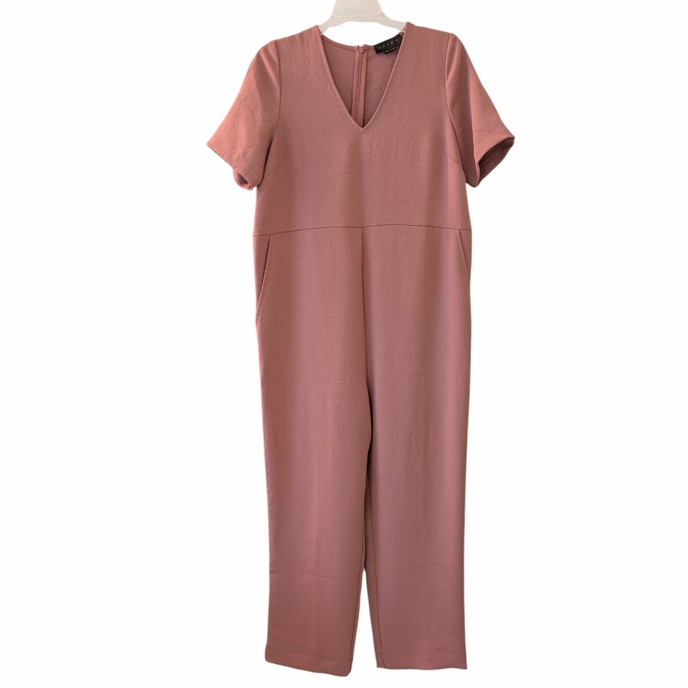 Hatch Pink Rose Short Sleeve Jumpsuit Size 0